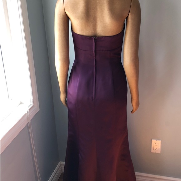 Studio 17 Strapless Mermaid Dress in Plum 2389-S - Picture 3 of 9